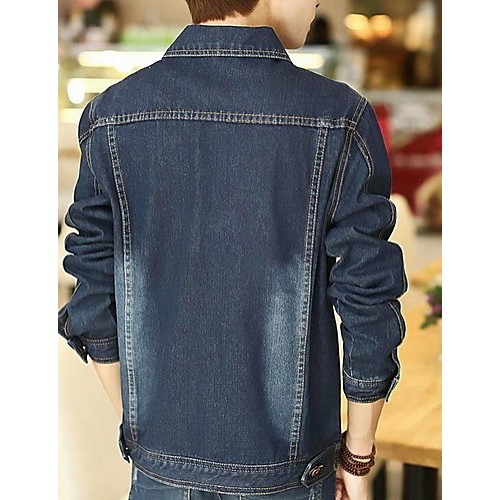 Men's Print Long Sleeve Jacket,Cotton Casual / Plus Sizes Tops