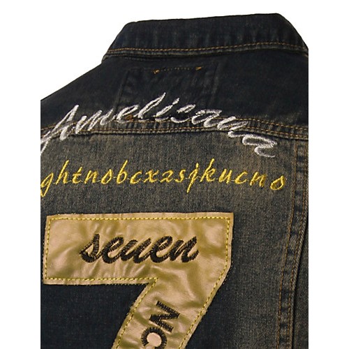Men's Print Long Sleeve Jacket , Cotton / Denim Casual