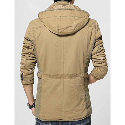 In the spring of 2016, Korean men's thick cotton coats pure hooded cotton male adolescents