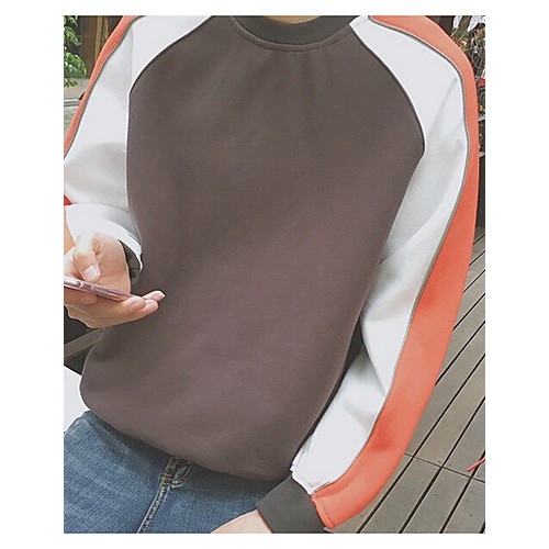Men's Casual/Daily Simple Hoodie Jacket,Color Block Round Neck Micro-elastic Cotton Long Sleeve Winter  
