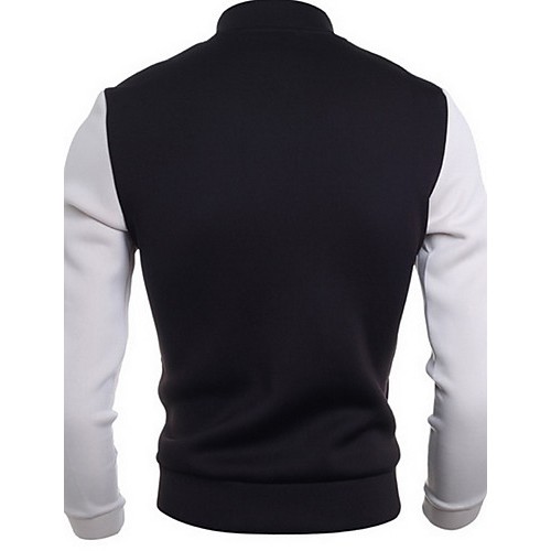 Men's Casual/Daily / Sports Hoodie Jacket,Color Block Round Neck Micro-elastic Cotton Long Sleeve Fall / Winter  