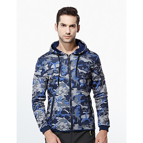 Men's Casual/Daily / Sports Active / Cute Hoodie Jacket,Solid / Print V Neck Fleece Lining Micro-elastic Cotton Long Sleeve Fall / Winter  